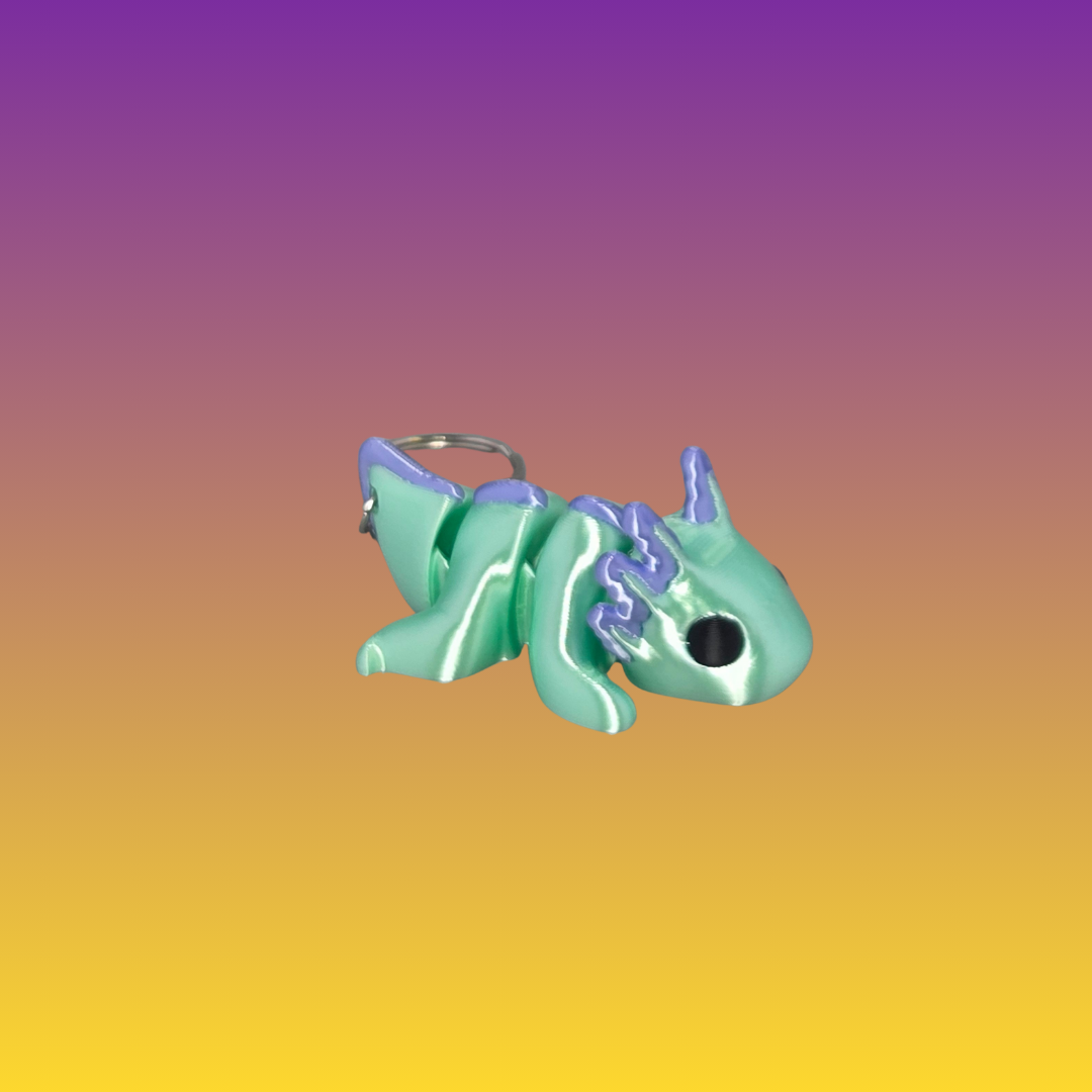 Articulating Axolotl Keychain β Cute 3D Printed Fidget Toy