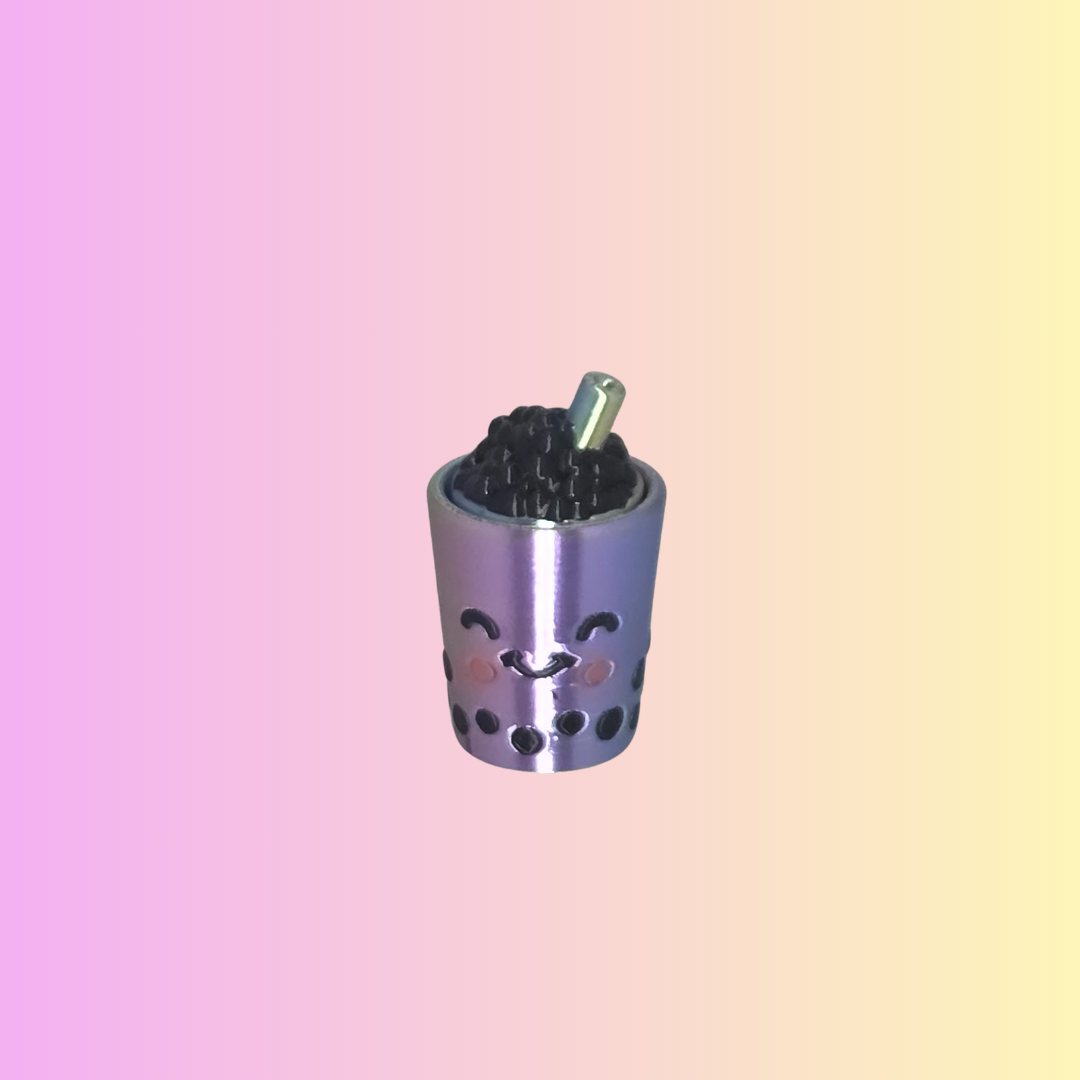 Boba Drink Clicker Keychain ā Cute Fidget Toy with Ball Chain