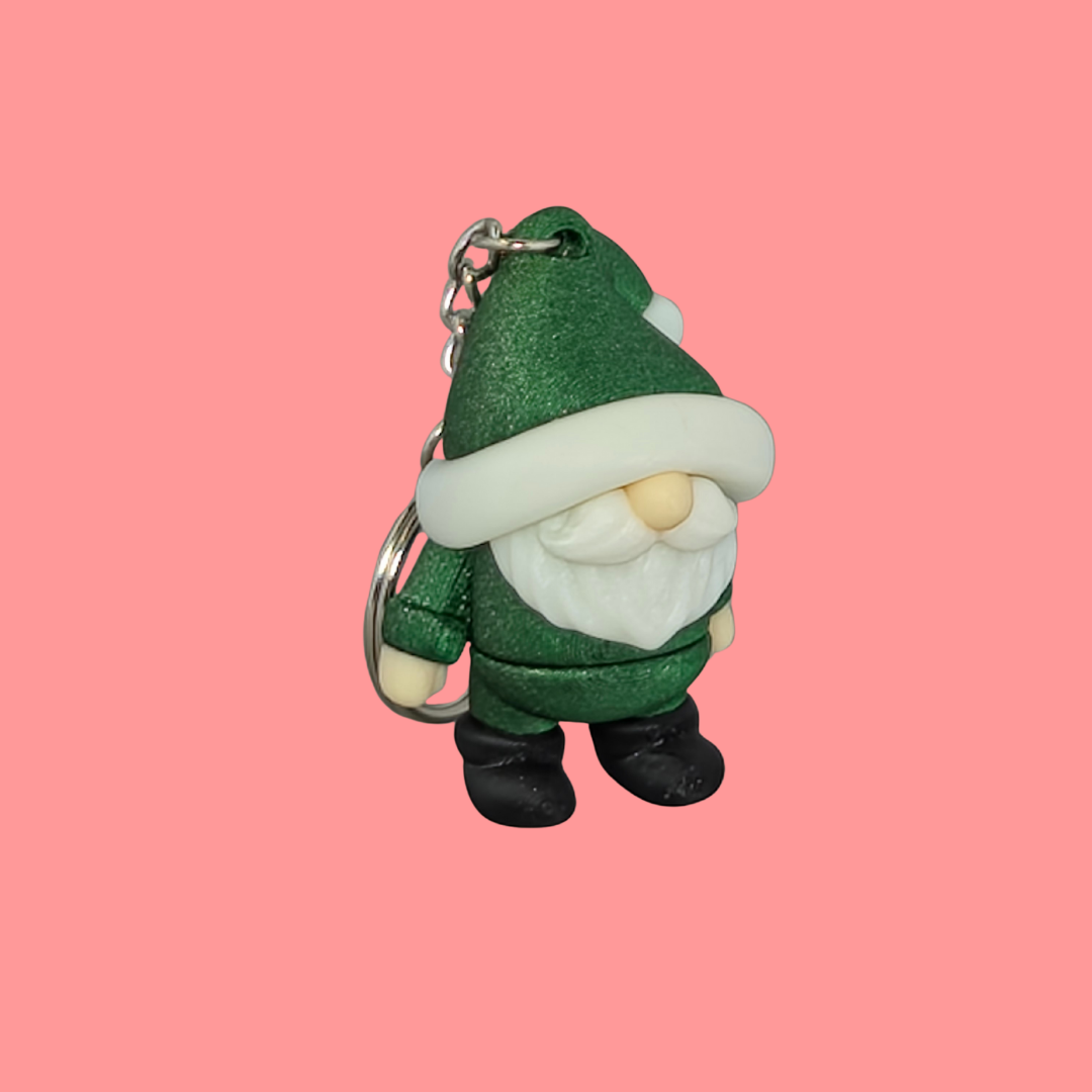 Holiday Gnome Keychain β Festive 3D Printed Accessory