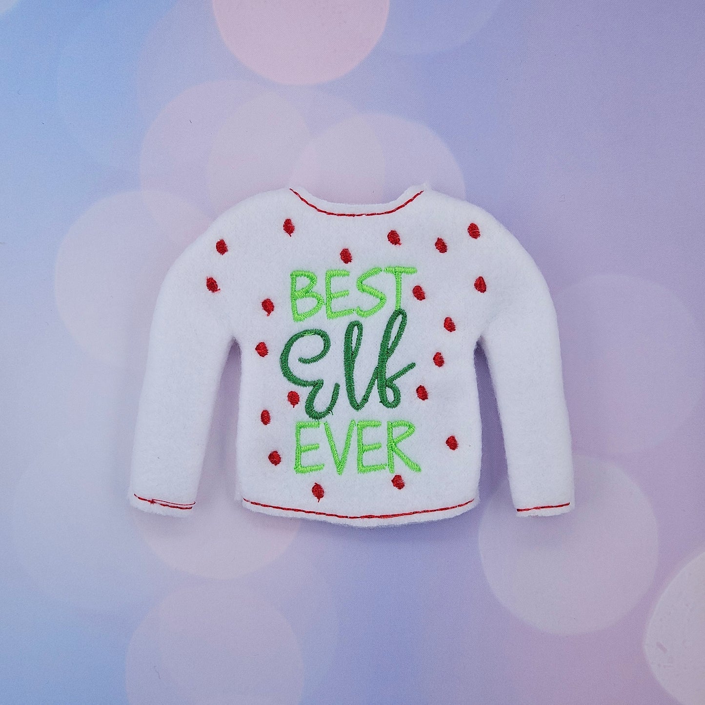 Best Elf Ever Sweater – Embroidered Fleece Christmas Outfit for Mini Elves