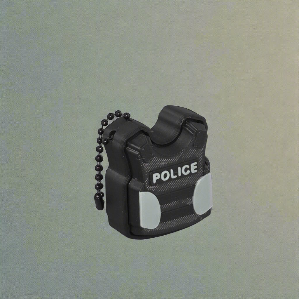Police Vest Clicker Keychain – Tactical Fidget Toy