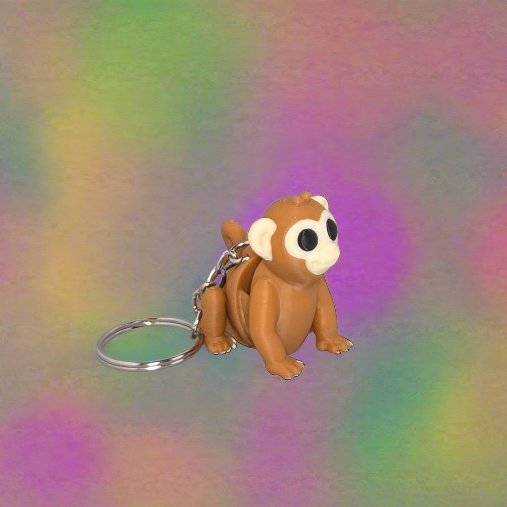Monkey Keychain – 3D Printed Articulating Animal
