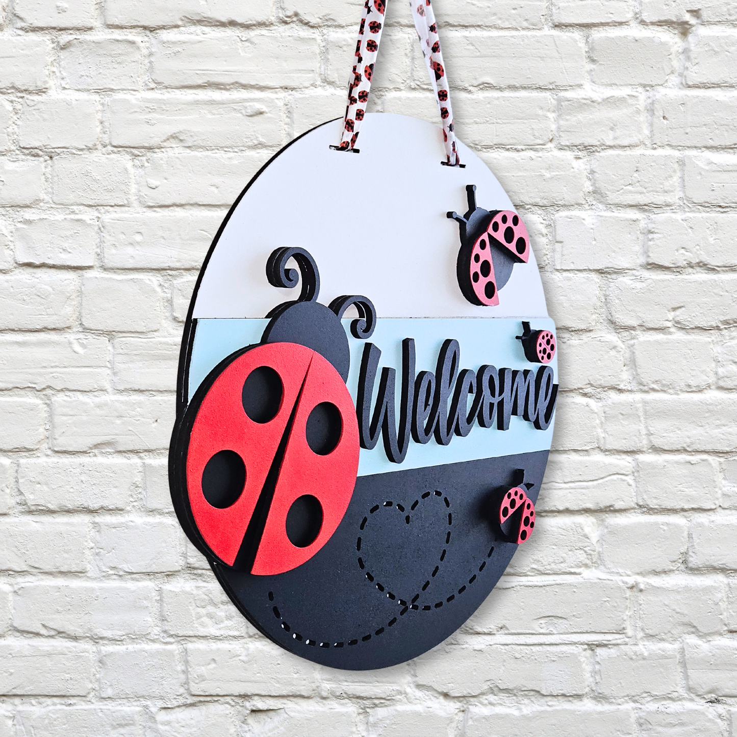 Welcome Ladybug Door Hanger