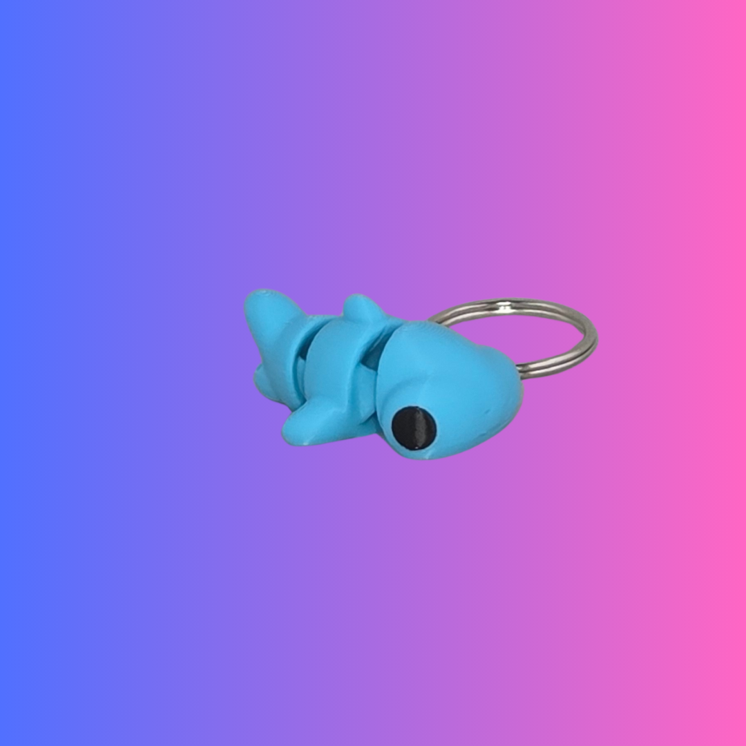 Articulating Hammerhead Shark Keychain ā 3D Printed Fidget