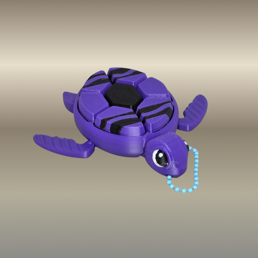 Turtle Clicker – 3D Printed Turtle with Crayon Shell (7 Clickers)