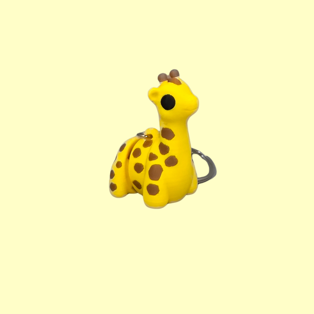 Articulated Giraffe Keychain ā Cute 3D Printed Animal with Moveable Parts