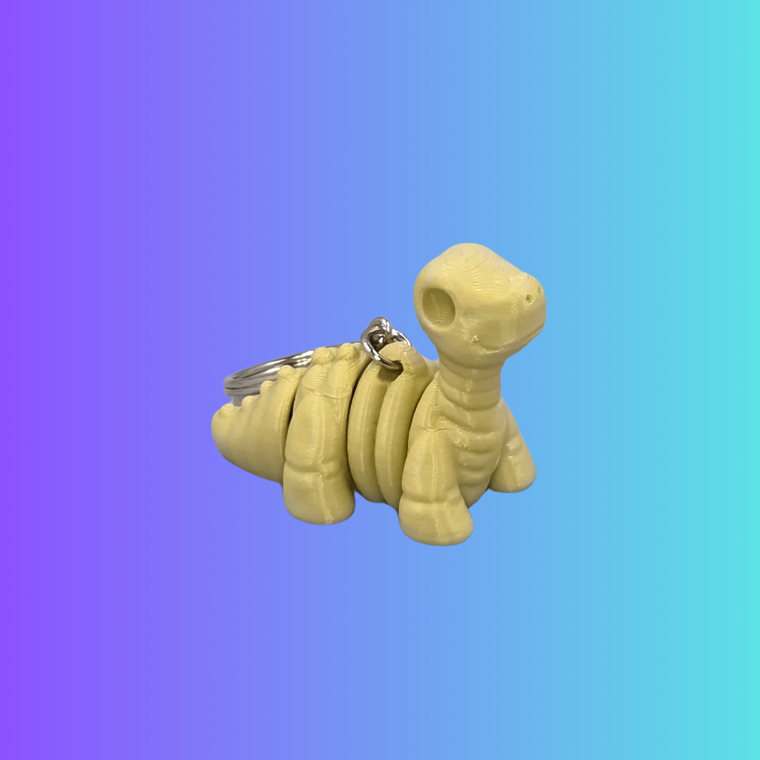 Skeleton Brontosaurus Keychain – Articulated 3D Printed Dino