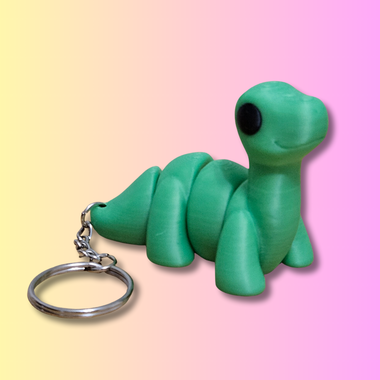 Articulated Brontosaurus Keychain