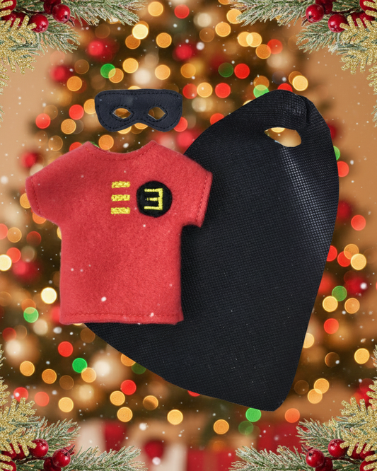 Rapboy, Slim Shady Elf Costume – Sidekick Superhero Outfit with Mask & Cape