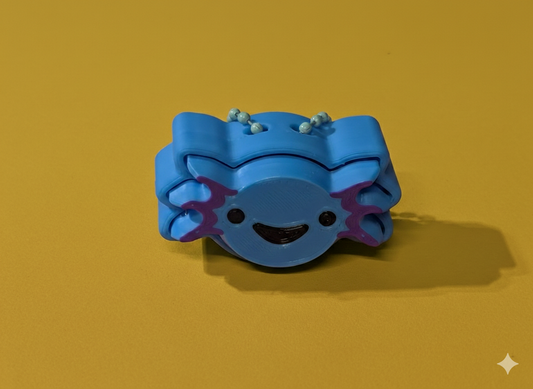 Axolotl Fidget Clicker - 3D Printed Sensory Toy | Wee Bit Nerdy