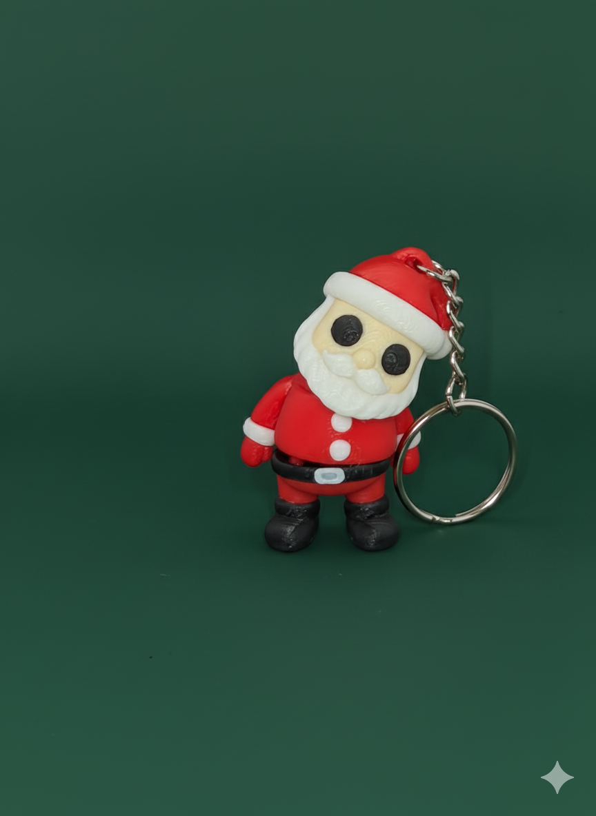 Santa Keychain – Festive 3D Printed Holiday Accessory