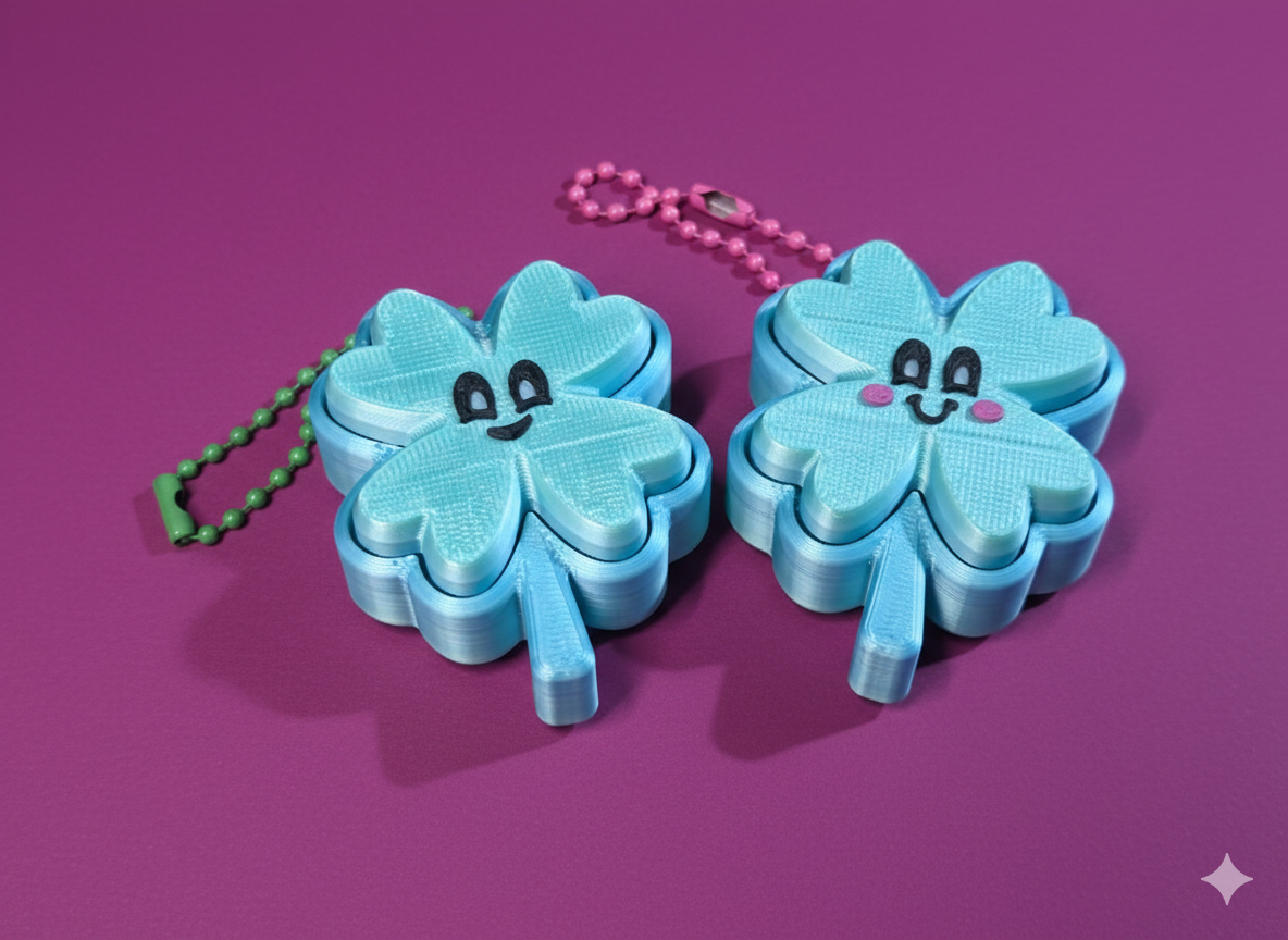 Shamrock Fidget Clicker - 3D Printed Sensory Toy | Wee Bit Nerdy