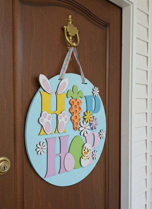 Hip Hop Easter – 3D Layered Door Hanger