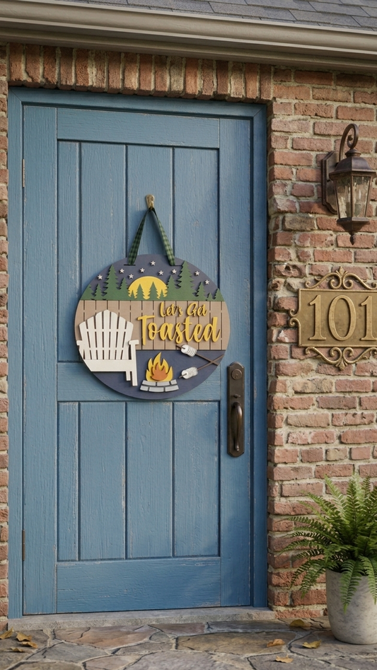 Let’s Get Toasted – Layered Wooden Door Hanger