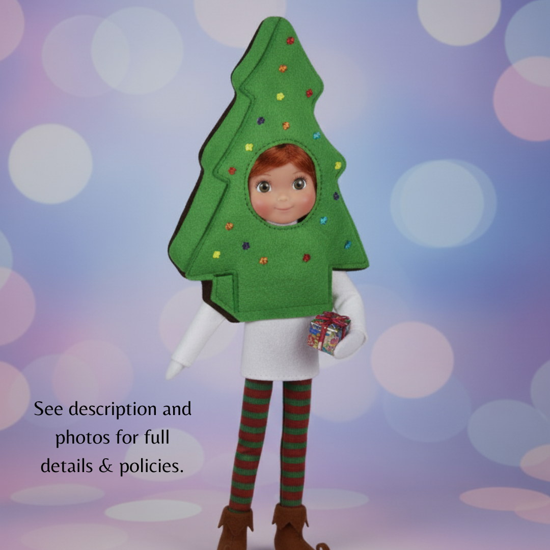 Galaxy Brownie Christmas Tree Cake Elf Costume – Handmade Holiday Elf ...