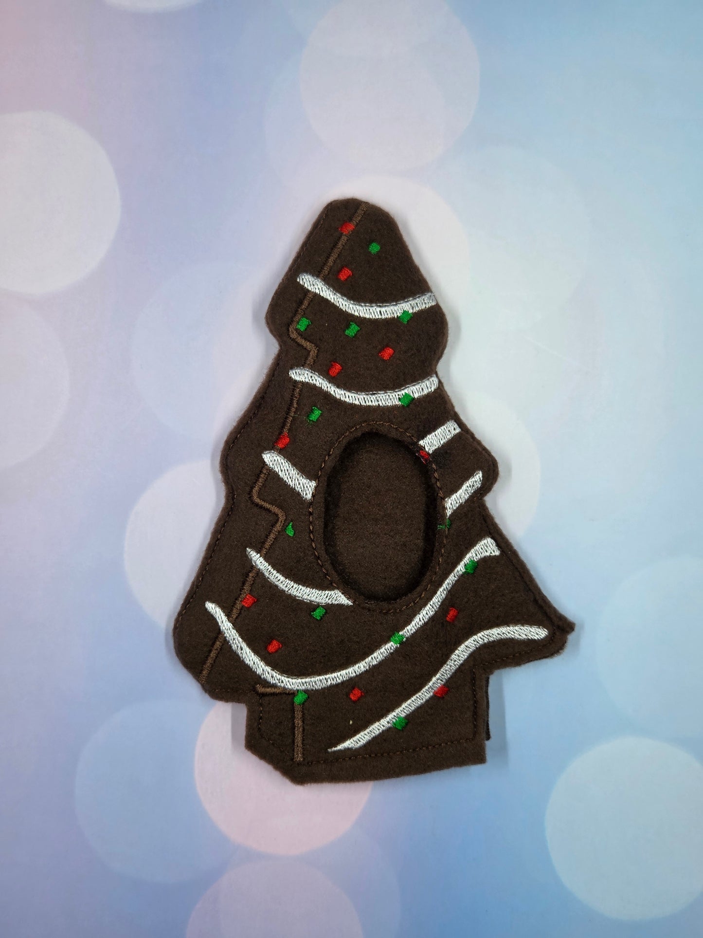 Chocolate Christmas Tree Cake Elf Costume – Embroidered Fleece Elf Outfit