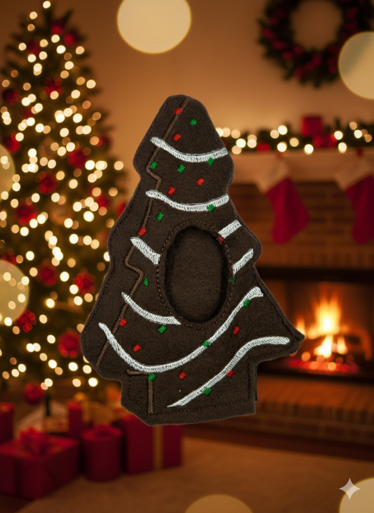 Chocolate Christmas Tree Cake Elf Costume – Embroidered Fleece Elf Outfit