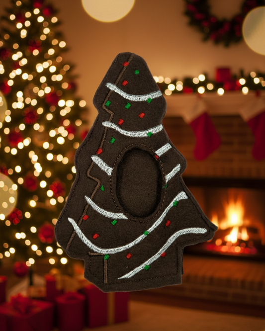Chocolate Christmas Tree Cake Elf Costume – Embroidered Fleece Elf Outfit