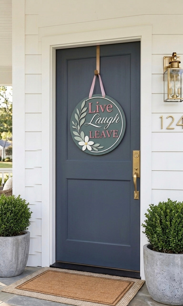 Live Laugh Leave – 3D Layered Door Hanger