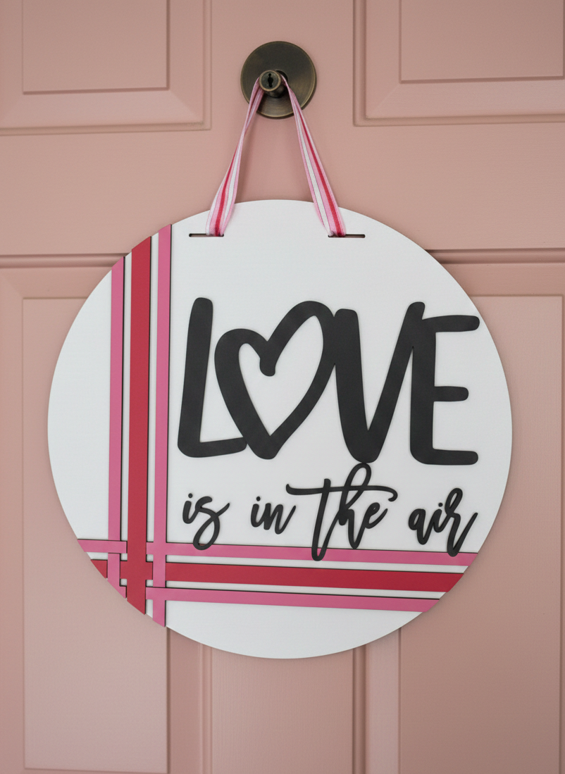 Love is in the Air – 3D Layered Door Hanger
