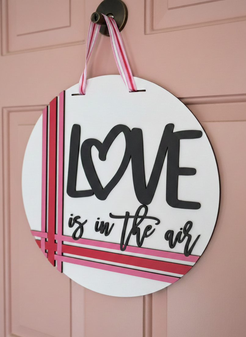 Love is in the Air – 3D Layered Door Hanger