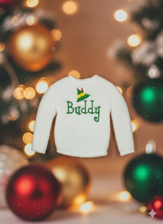 Elf Friend Personalized Name Sweater – Custom Name, Font & Icon