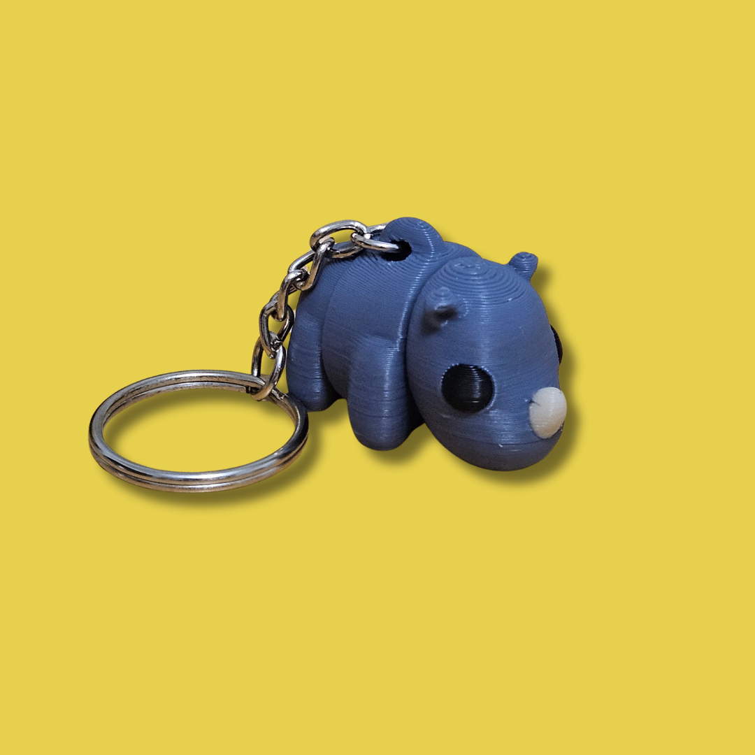 Articulated Rhinoceros Keychain