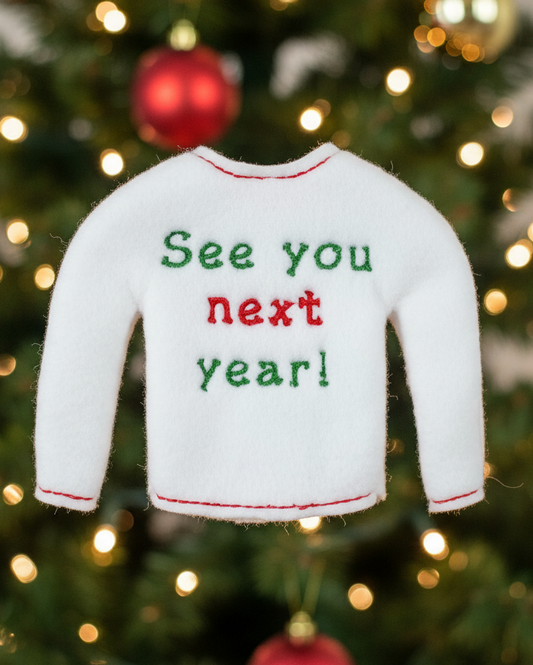 See You Next Year! Elf Sweater – Farewell Holiday Outfit