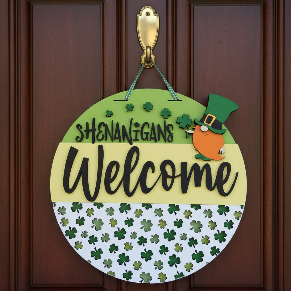 Shenanigans Welcome – 3D Layered Door Hanger