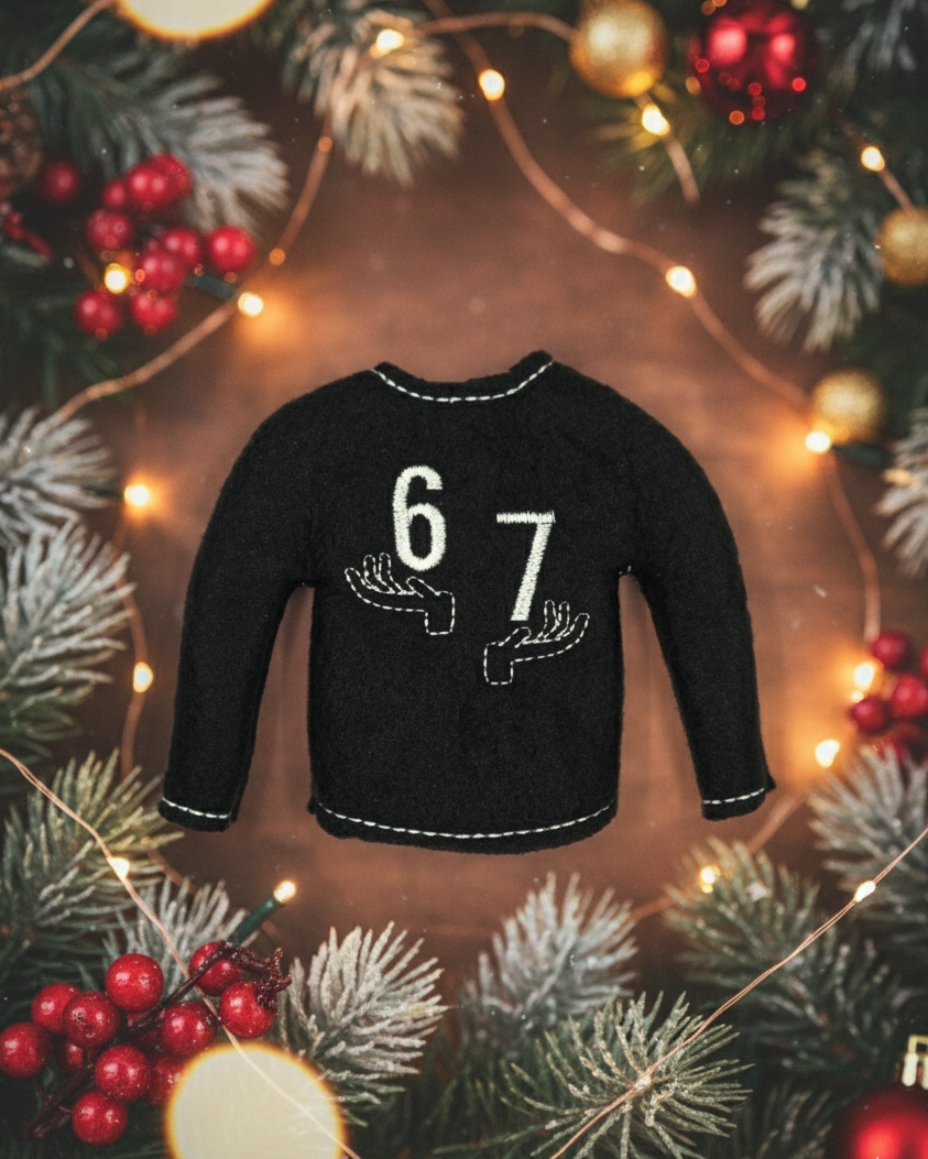 Six Seven Meme Elf Sweater – Funny Trending Elf Outfit