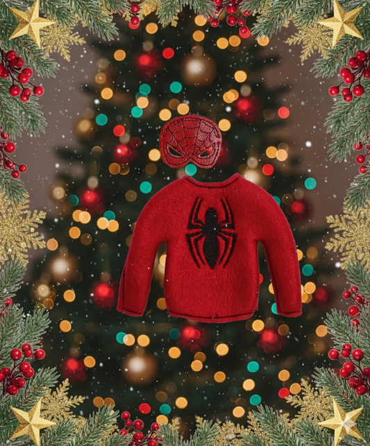 Spidey Guy Elf Costume – Classic Red Hero Elf Outfit