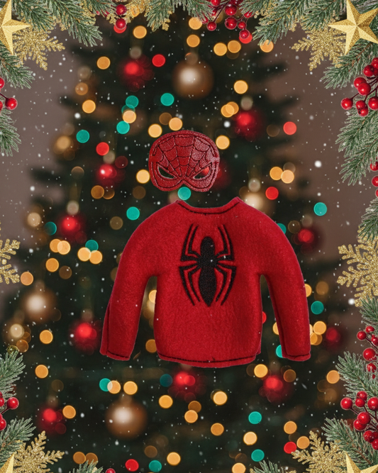 Spidey Guy Elf Costume – Classic Red Hero Elf Outfit