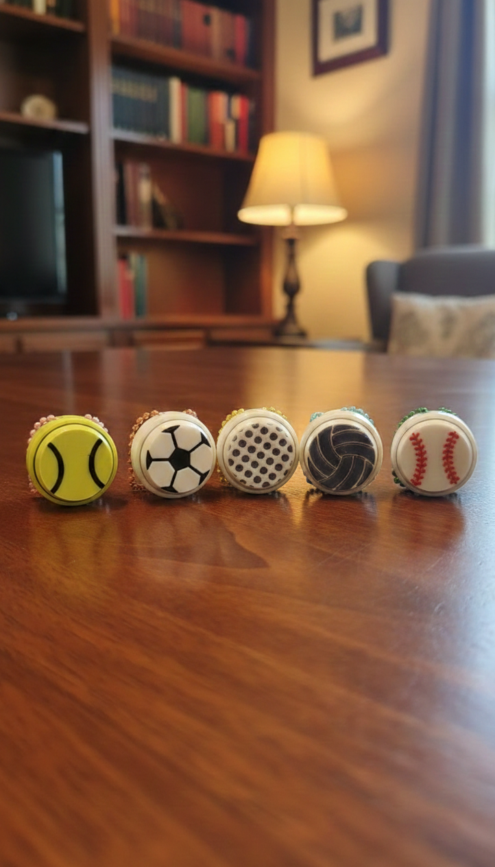Sports Ball – Pressable Fidget Keychain