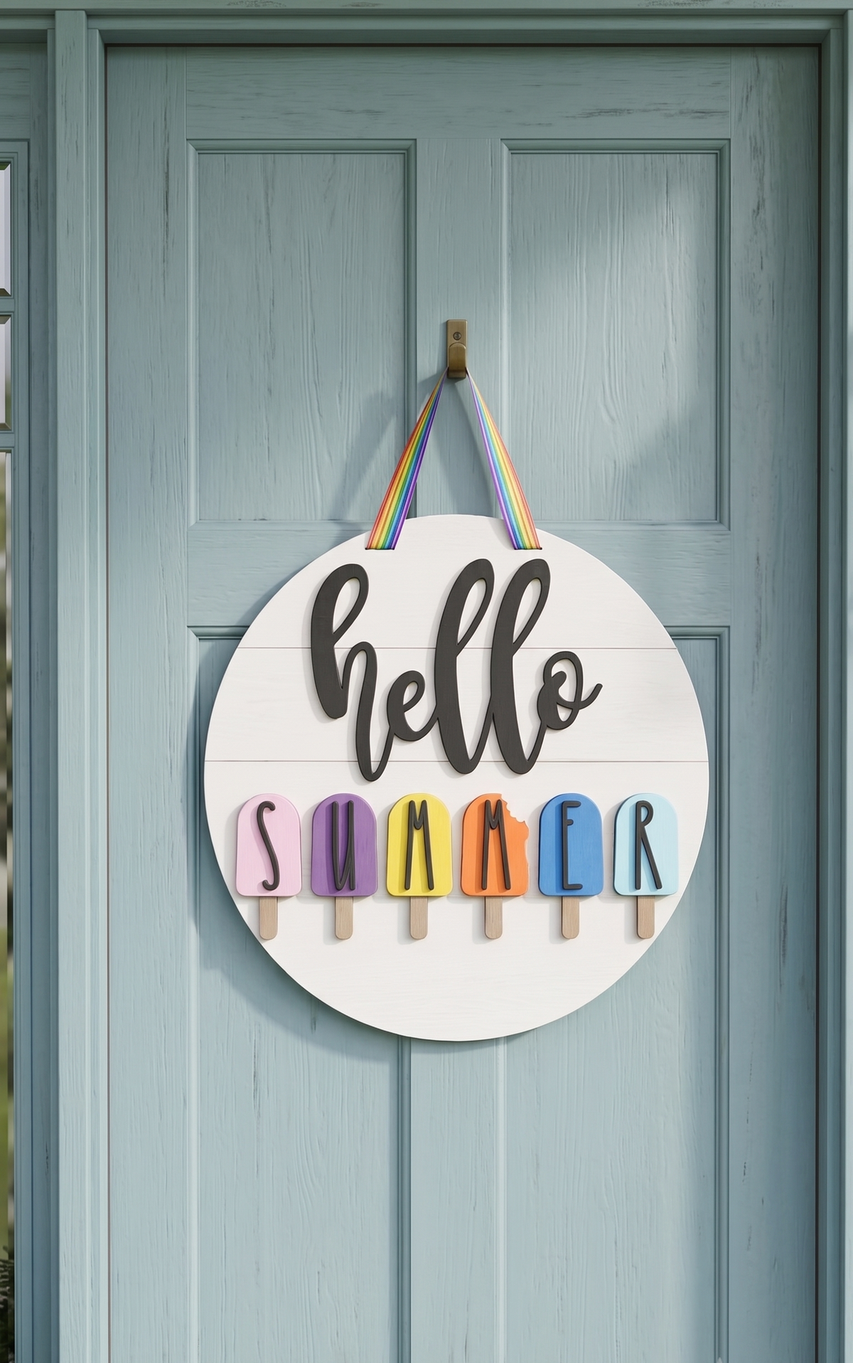Hello Summer Popsicle – 3D Layered Door Hanger