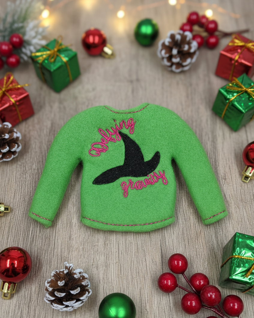 Defying Gravity Elf Sweater – Wicked Witch Inspired Elf Outfit