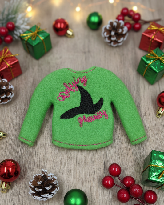 Defying Gravity Elf Sweater – Wicked Witch Inspired Elf Outfit