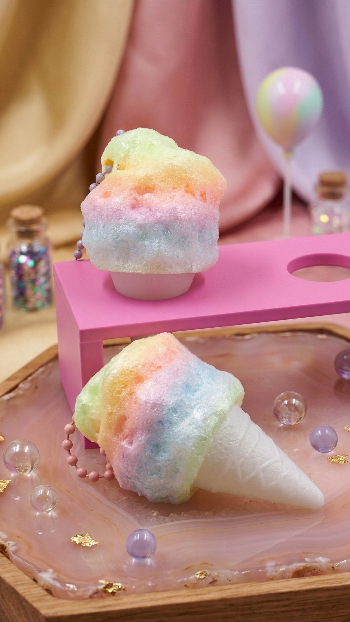 Cotton Candy – Pressable Fidget Keychain