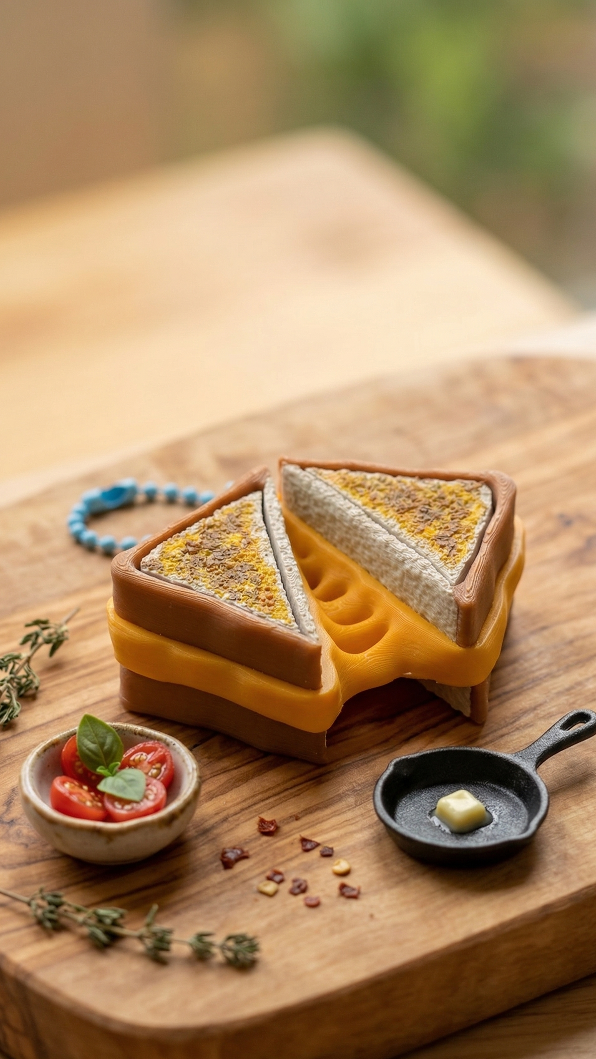 Grilled Cheese – Pressable Fidget Keychain