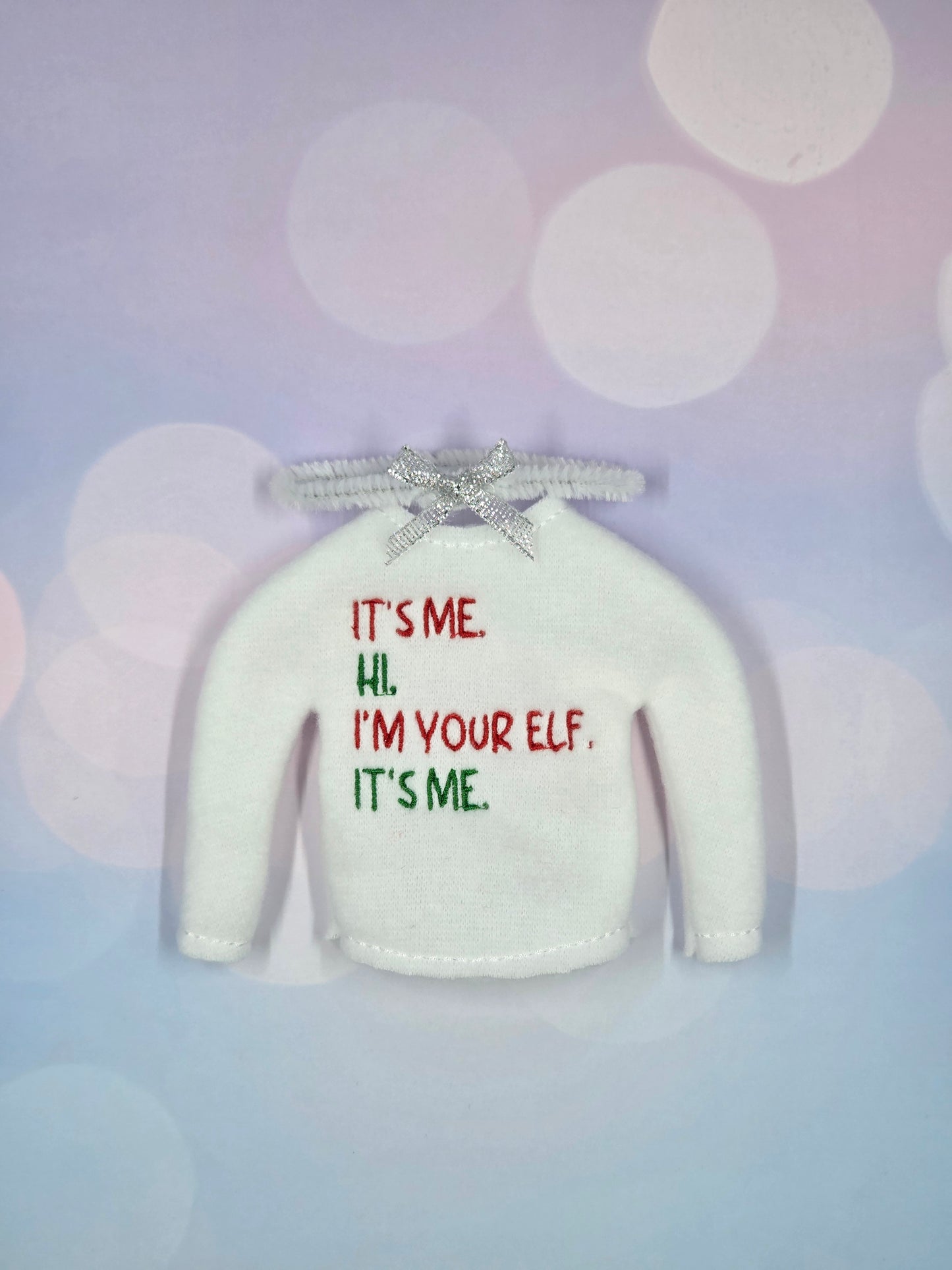 Hi. I’m Your Elf, It’s Me Elf Sweater and Accessorizing Headband – Embroidered Holiday Elf Outfit