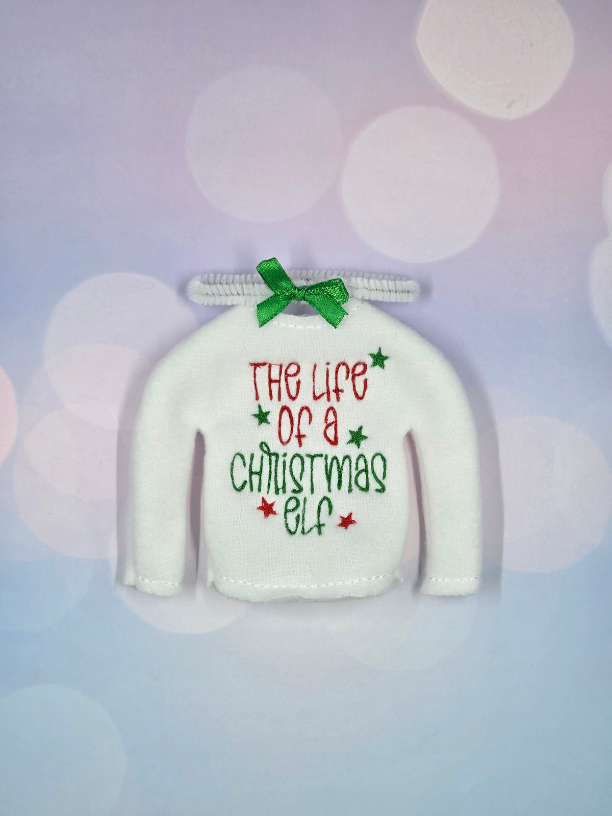 The Life of a Christmas Elf – Embroidered Elf Sweater & Accessorizing Headband