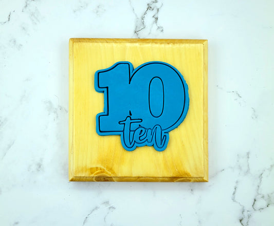 Number Ten Cookie Cutter Set (2-Piece)