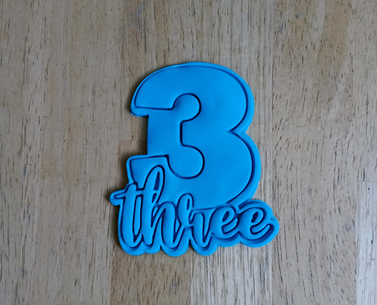 Number Three Cookie Cutter Set (2-Piece)