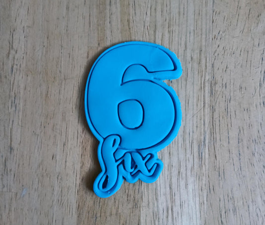 Number Six Cookie Cutter Set (2-Piece)