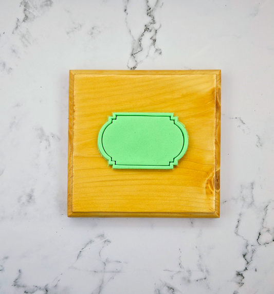 Oval Plaque Cookie Cutter Set (2-Piece)