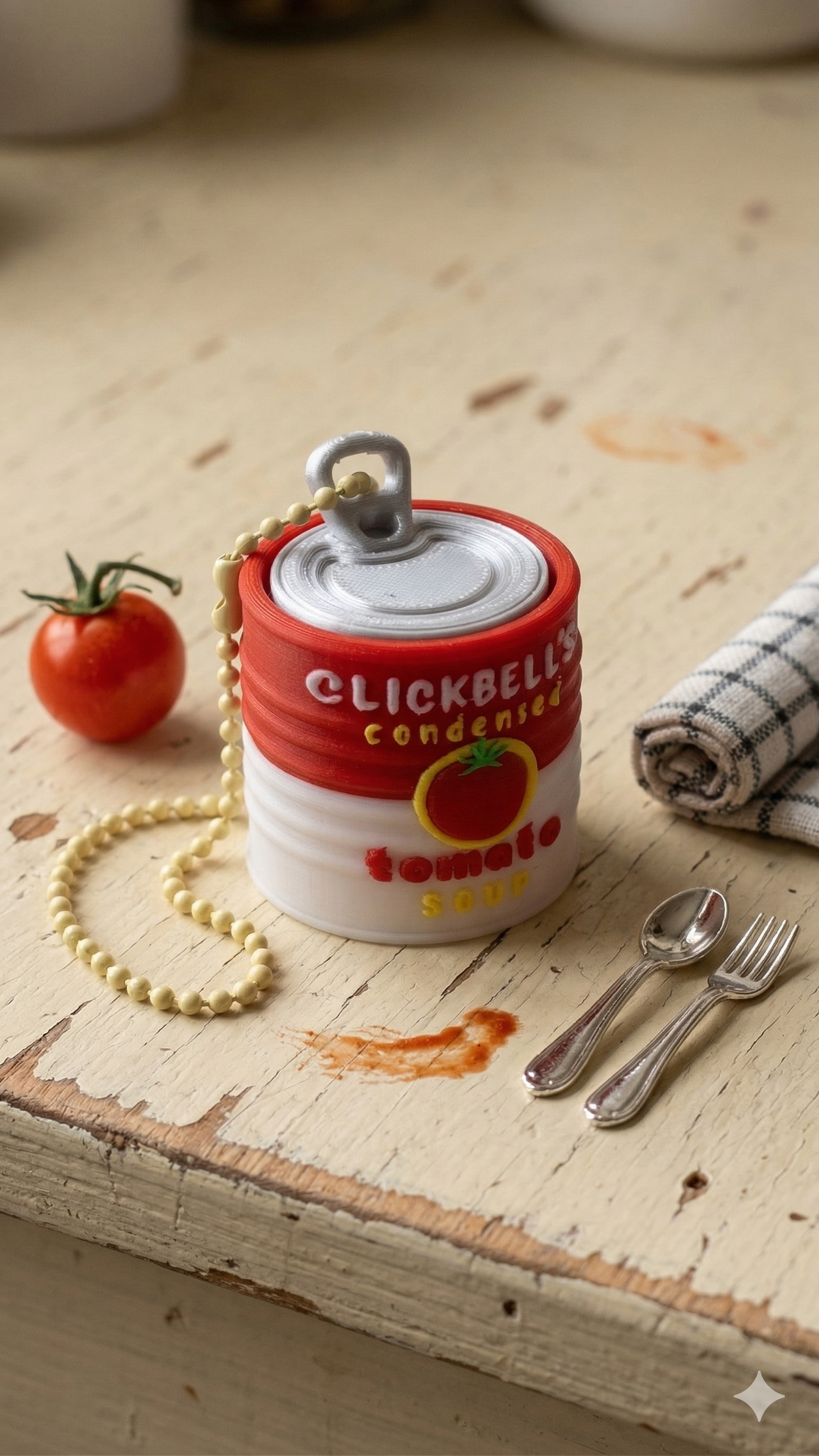 Clickbell’s Tomato Soup – Pressable Fidget Keychain