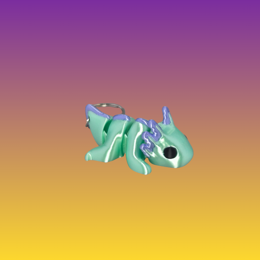 Articulating Axolotl Keychain – Cute 3D Printed Fidget Toy