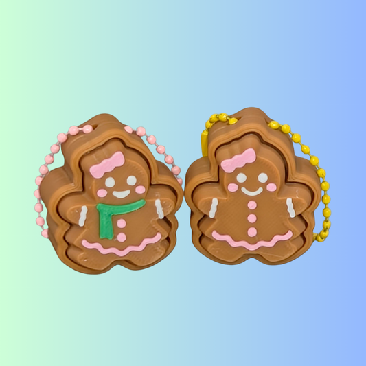 Gingerbread Clicker Keychain – Choose Boy or Girl
