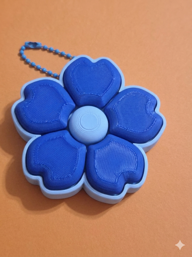 Flower Power Clicker Keychain – 5-in-1 Mechanical Switch Fidget
