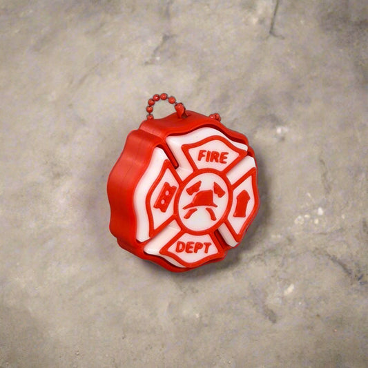 Firefighter Clicker Keychain – Fire Dept Maltese Cross Fidget Toy
