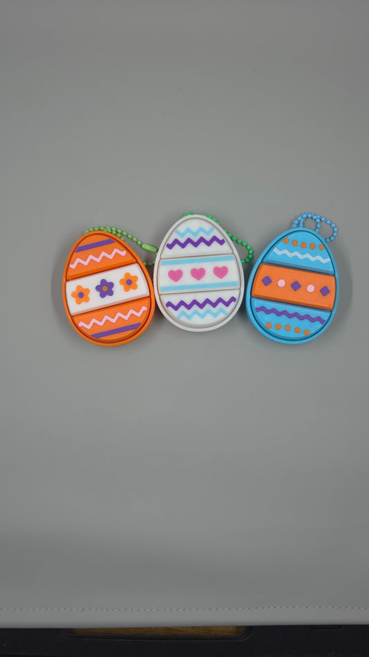 Easter Egg Triple-Clicker – Pressable Fidget Keychain